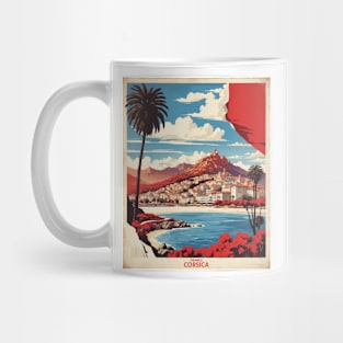 Corsica France Vintage Poster Tourism Mug